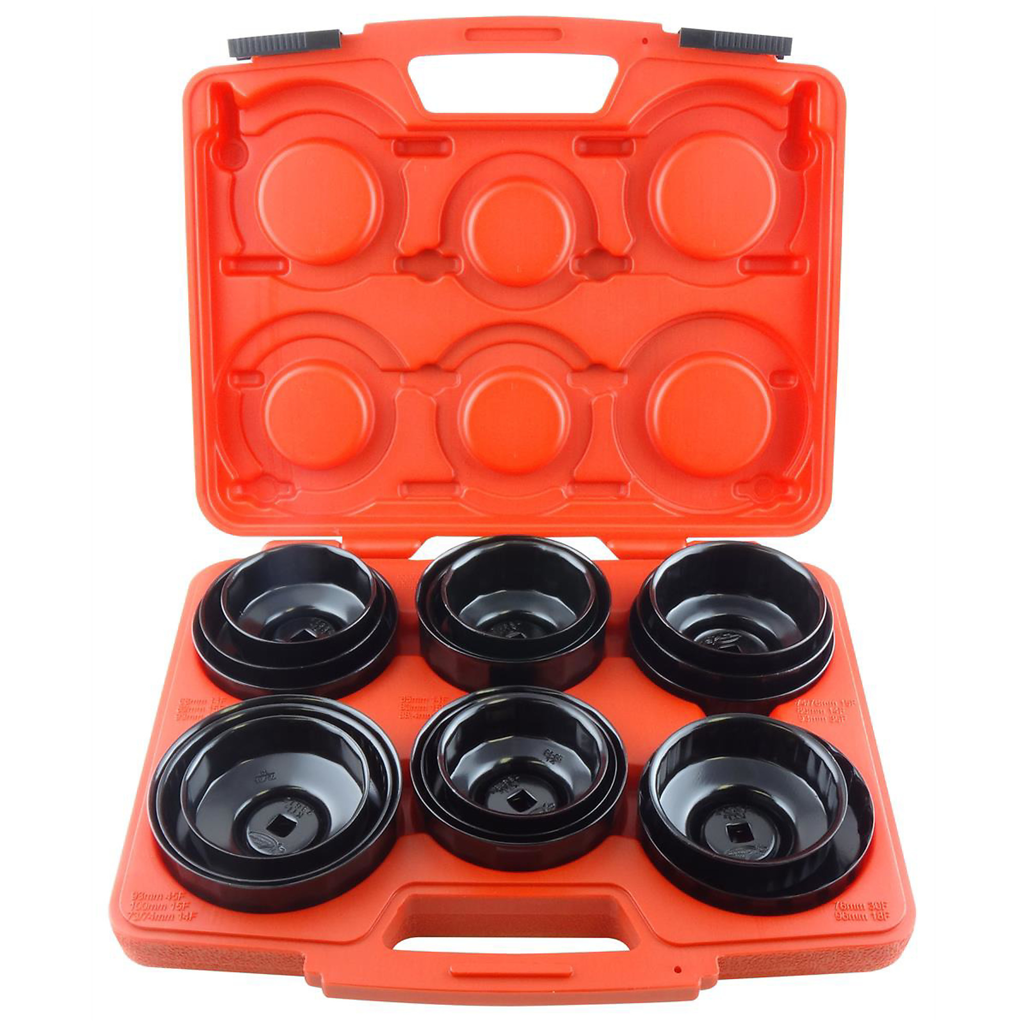 K-Tool International Master Oil Filter Wrench Kit — 17-Pc., 3/8in. Drive, Model# KTI73635